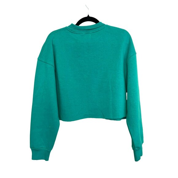 Urban Outfitters BDG Collared Green Cut Off Sweatshirt Top Sz Small NEW - Picture 5 of 5